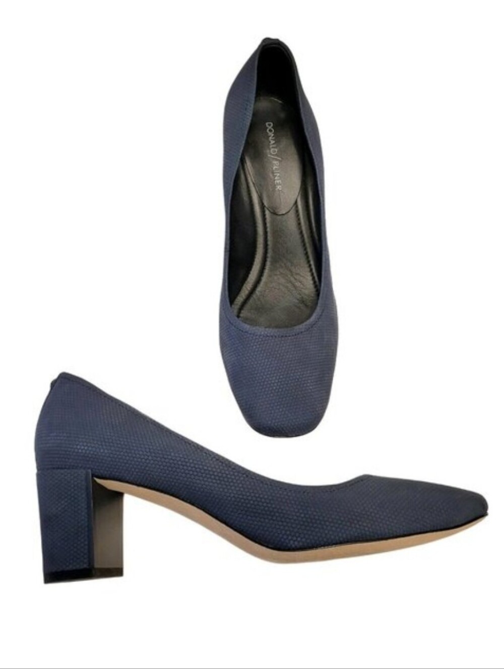 Donald Pliner Corin Textured Block Heel Pumps
